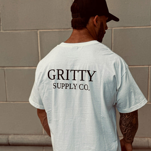 Gritty Supply Co. Logo Tee (White)