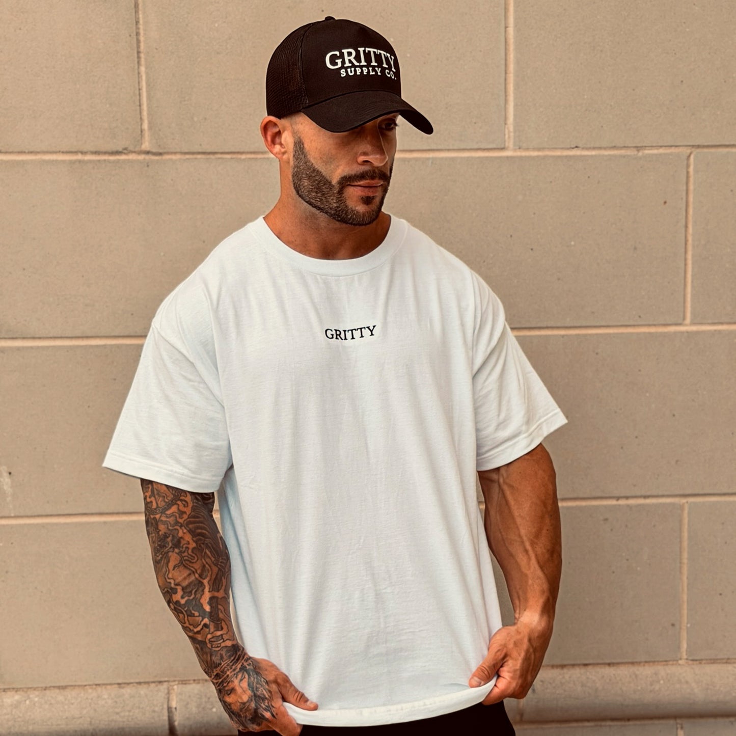 Gritty Supply Co. Logo Tee (White)